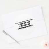 Sticker Rond Pas de pleurage dans le Midwifery (Enveloppe)