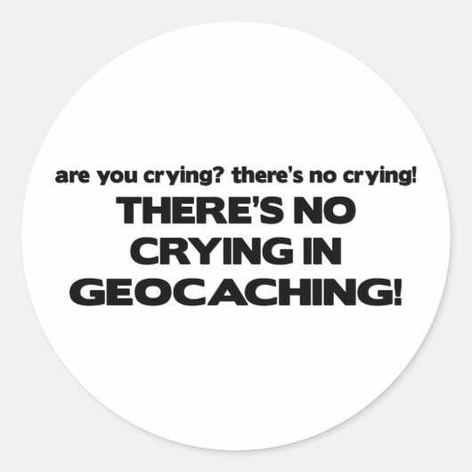 Sticker Rond Pas de plis - Géocaching (Devant)