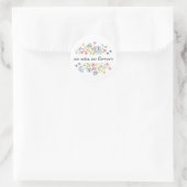 Sticker Rond Pas de pluie, pas de fleurs | (Sac)