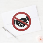 Sticker Rond Pas de poignée de main (Enveloppe)