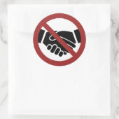 Sticker Rond Pas de poignée de main (Sac)