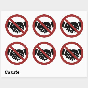 Sticker Rond Pas de poignée de main