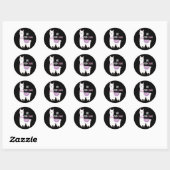 Sticker Rond Pas de problème Llama (Feuille)