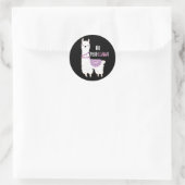 Sticker Rond Pas de problème Llama (Sac)