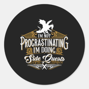 Sticker Rond Pas De Procrastination Des Quêtes Côtières