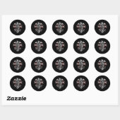 Sticker Rond Pas de quêtes secondaires de procrastination Drôle (Feuille)