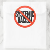 Sticker Rond Pas de racisme systémique (Sac)