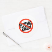 Sticker Rond Pas de racisme systémique (Enveloppe)
