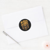 Sticker Rond Pas de règlement Pas de Regrets - Wolf Biker Graph (Enveloppe)