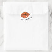 Sticker Rond Pas de Regrets Red Lips Valentine (Sac)