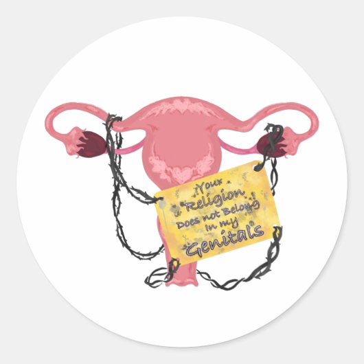 Sticker Rond Pas de religion (Devant)