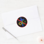 Sticker Rond Pas de religion (Enveloppe)