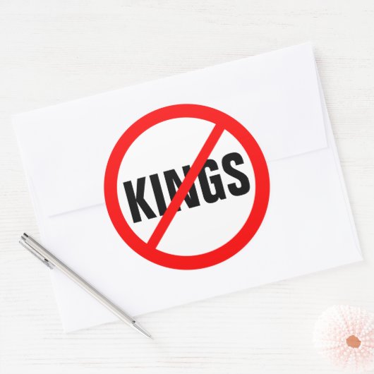STICKER ROND "PAS DE ROIS" (Enveloppe)
