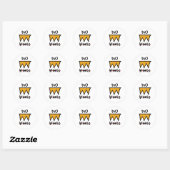 Sticker Rond Pas de rois Anti Classique (Feuille)
