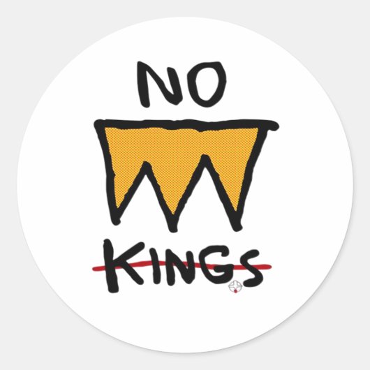 Sticker Rond Pas de rois Anti Classique (Devant)