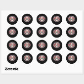 Sticker Rond Pas de rois dans le style créatif américain (Feuille)