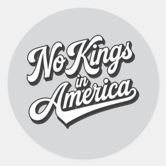 Sticker Rond Pas de rois en Amérique (Devant)
