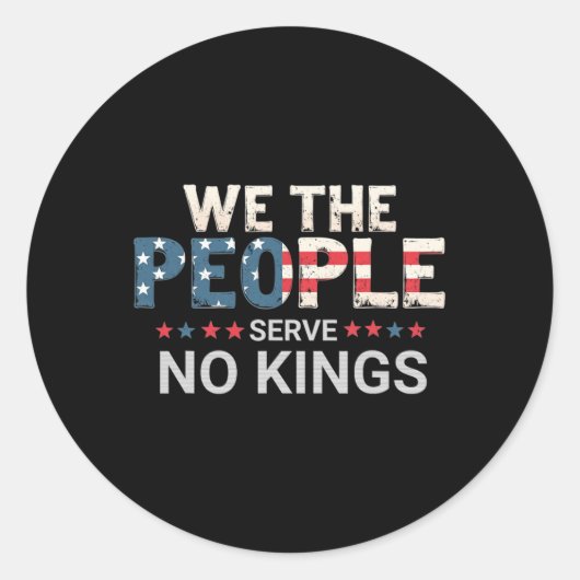 Sticker Rond Pas De Rois En Amérique (Devant)