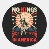 Sticker Rond Pas De Rois En Amérique (Devant)