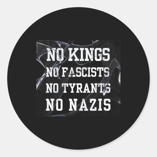 Sticker Rond Pas de rois en Amérique5 (Devant)