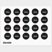 Sticker Rond Pas De Rois En Amérique 7 (Feuille)