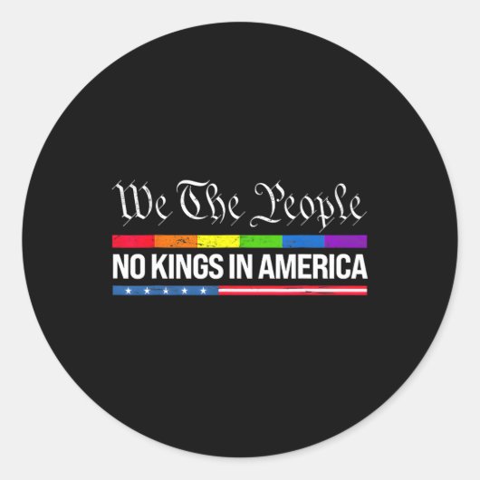 Sticker Rond Pas De Rois En Amérique 7 (Devant)