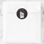 Sticker Rond Pas De Rois En Amérique Chemise Non Pas De Chemise (Sac)