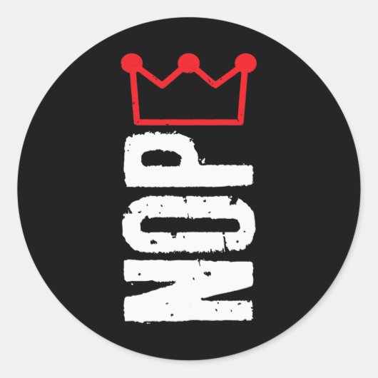 Sticker Rond Pas De Rois En Amérique Chemise Non Pas De Chemise (Devant)