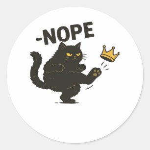 Sticker Rond Pas de rois en Amérique Essential Cool Unique