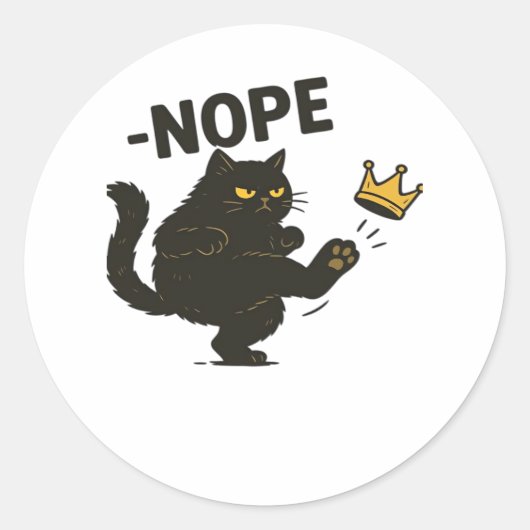 Sticker Rond Pas de rois en Amérique Essential Cool Unique (Devant)