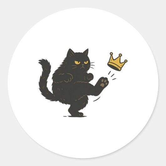 Sticker Rond Pas De Rois En Amérique Nous Le Peuple Hommes Poli (Devant)