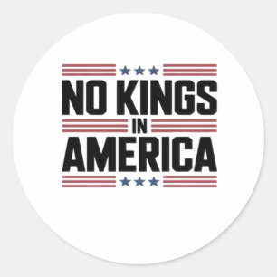 Sticker Rond Pas de rois en Amérique Style créatif USA