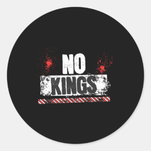 Sticker Rond Pas de rois, pas d'autoritaristes, Marche de Trump