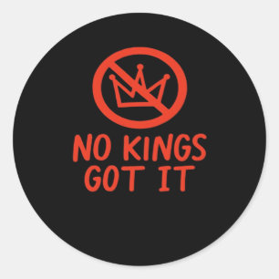 Sticker Rond Pas de rois, style patriotique