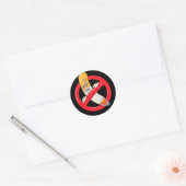 Sticker Rond Pas de signe anti-tabac (Enveloppe)