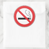 Sticker Rond Pas de signe anti-tabac (Sac)