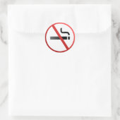 Sticker Rond Pas de signe anti-tabac (Sac)