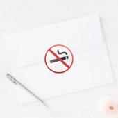 Sticker Rond Pas de signe anti-tabac (Enveloppe)