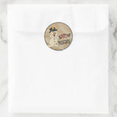Sticker Rond Pas de Snowman de Pékin (Sac)