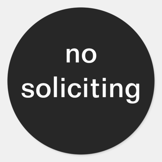 Sticker Rond "pas de sollicitation" nouveauté (Devant)