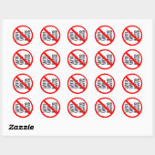 Sticker Rond Pas de sources ! (Feuille)