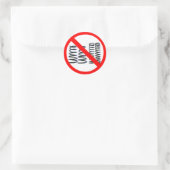 Sticker Rond Pas de sources ! (Sac)