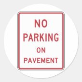 Sticker Rond Pas de stationnement sur le panneau d'avertissemen (Devant)