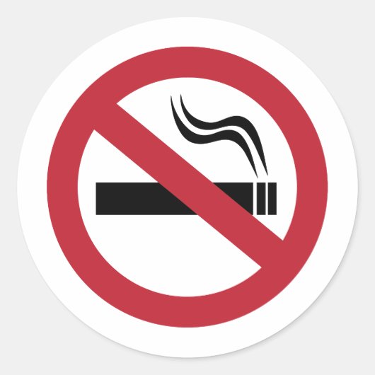 Sticker Rond Pas de tabac (Devant)