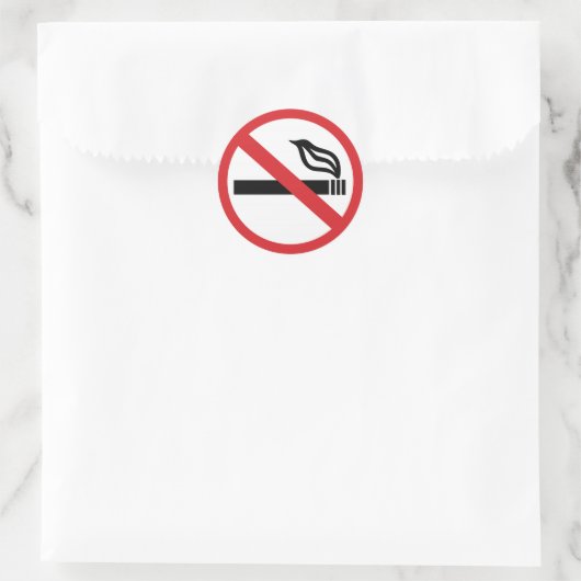 Sticker Rond Pas de tabac (Sac)