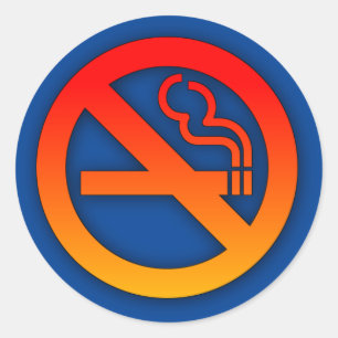 Sticker Rond Pas de tabac