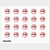 Sticker Rond Pas de tabac (Feuille)