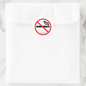 Sticker Rond Pas de tabac (Sac)