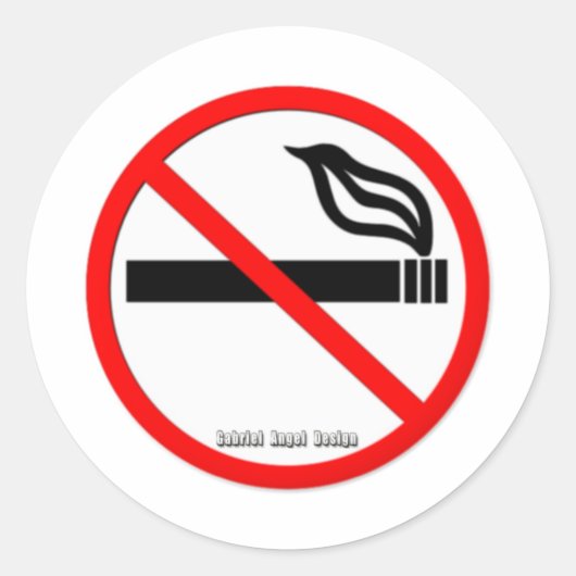 Sticker Rond Pas de tabac (Devant)