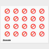 Sticker Rond Pas de tabac (Feuille)
